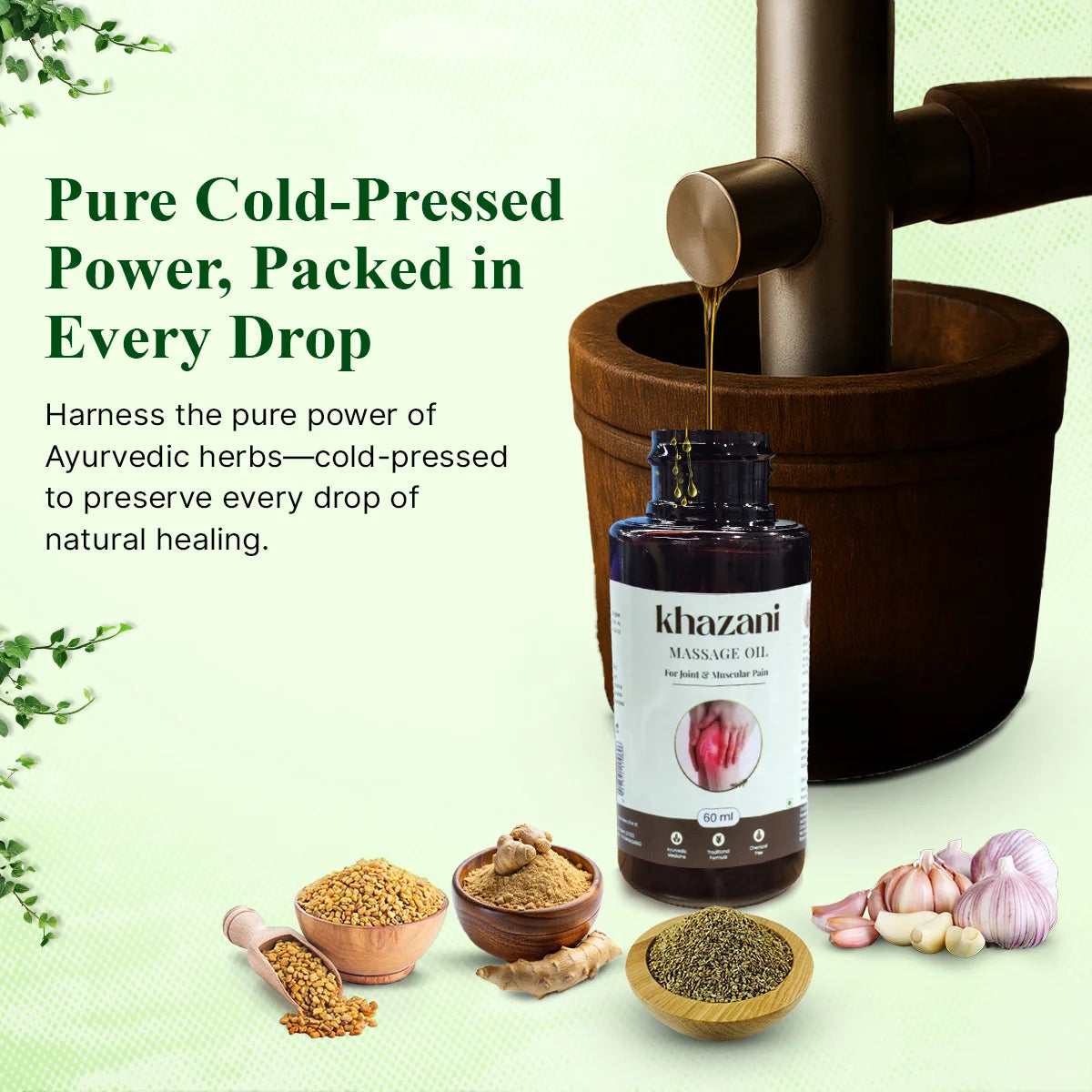Khazani Massage Oil for Joint & Muscle Pain Relief