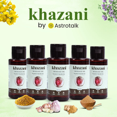 Khazani Massage Oil for Joint & Muscle Pain (Pack of 5)